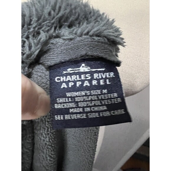 Charles River Apparel Women Medium Gray Pullover Fleece 1/4 Zip - Picture 6 of 6